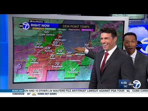 ABC7 Chicago meteorologist has hilarious realization that his TV is a touchscreen live on the air