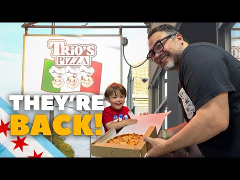 🇮🇹🇺🇸 This beloved Chicago Pizzeria is back! 🍕 Trio&#039;s Pizza | Chicago Food