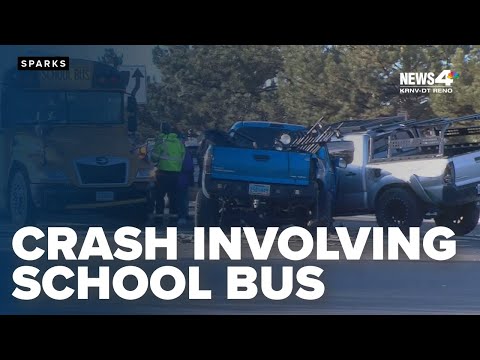 School bus involved in crash with two cars in Sparks, no injuries to students reported