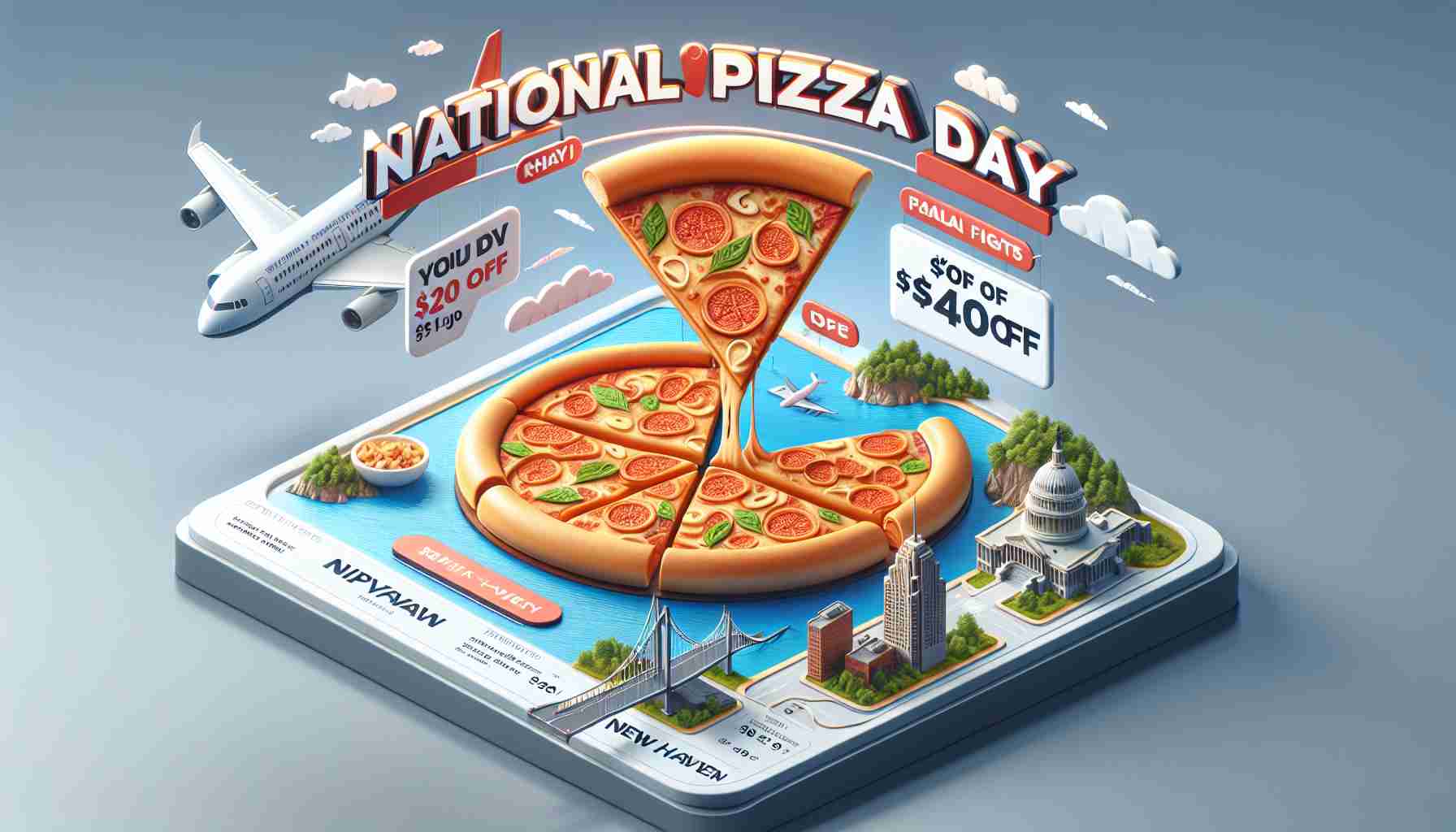 Get Ready to Slice Through Savings: Celebrate National Pizza Day with $40 Off Flights to New Haven! 